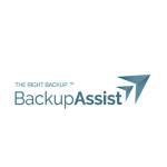 BackupAssist, Logo, gruen, Hintergrund weiß