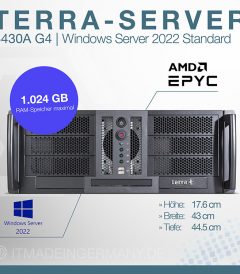 TERRA SERVER 5430A G5 – Rack-Server mit AMD EPYC 9124, ECC RAM, SSD RAID und Windows Server 2025