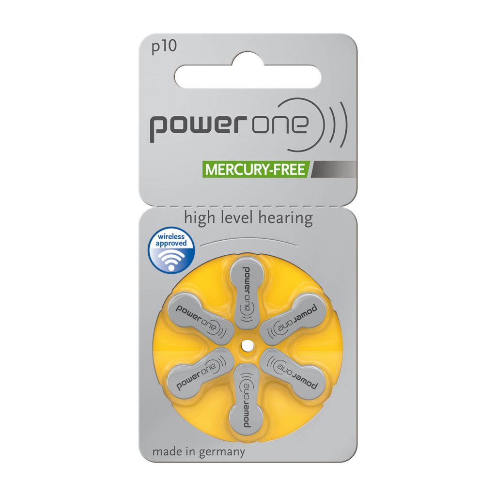 Powerone | Hörgerätebatterie | P10 | Zink-Luft | 6er-Blister | VPE: 10x 6er-Blister