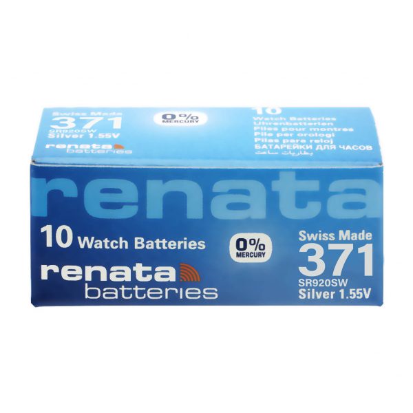 Renata 371 Knopfzelle SR921 SR69 – 0% Quecksilber, 1,55 V Silberoxid