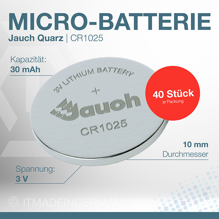 CR 1220 JAUCH (IB) Jauch Quartz, Battery Products