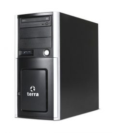 Produktabbildung des TERRA SERVER 5030A G5 mit AMD EPYC 9124, ECC RAM, SSD RAID, Broadcom Controller und Windows Server 2025 im Tower-Gehäuse