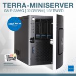 Terra Miniserver G5 E-2356G mit Intel Xeon, 32 GB RAM und 1.92 TB SSD – Made in Germany