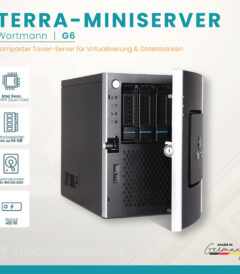 TERRA MINISERVER G6 Mini-Tower mit Intel Xeon E-2434, bis 64 GB RAM und 2x 960 GB SSD