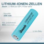Lithium-Ionen-Zelle LI18650JD-25P – 3,7V, 2500mAh, 30A Dauerentladung, High Discharge, lange Lebensdauer, schnelles Laden