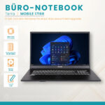 TERRA MOBILE 1716R – 17,3" Business-Notebook mit DVD-Laufwerk, Core i3, Windows 11 Pro, dunkelgrau