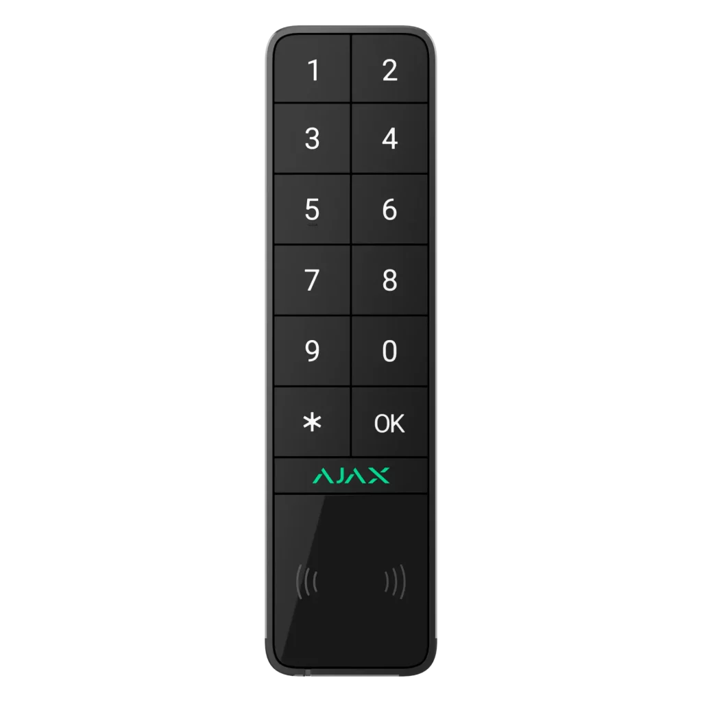 Ajax KeyPad Outdoor Jeweller black – robustes Funk-Bedienfeld IP66 IK08
