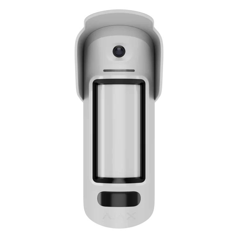 Ajax MotionCam Outdoor HighMount PhOD – weißer Außenbewegungsmelder mit Kamera