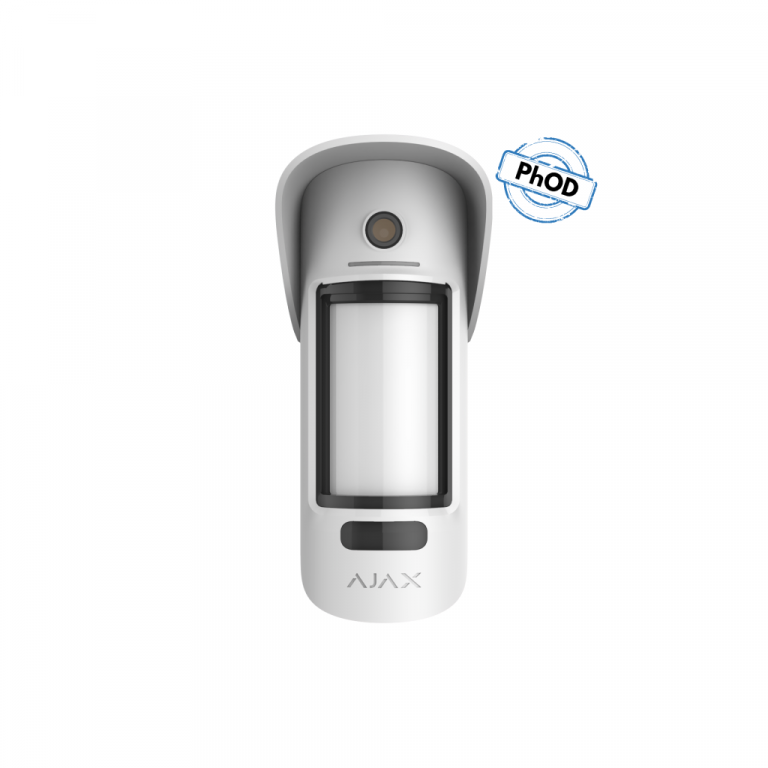 Ajax MotionCam Outdoor (PhOD) Jeweller – weißer Außenbewegungsmelder mit Kamera