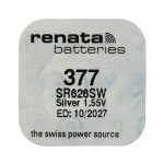 Renata 377 – Detailansicht der SR626SW Batterie im Blister