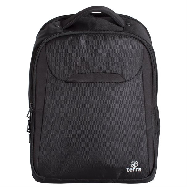 TERRA PRO812 Notebook-Rucksack aus Polyester für Laptops bis 17,3 Zoll, schwarz