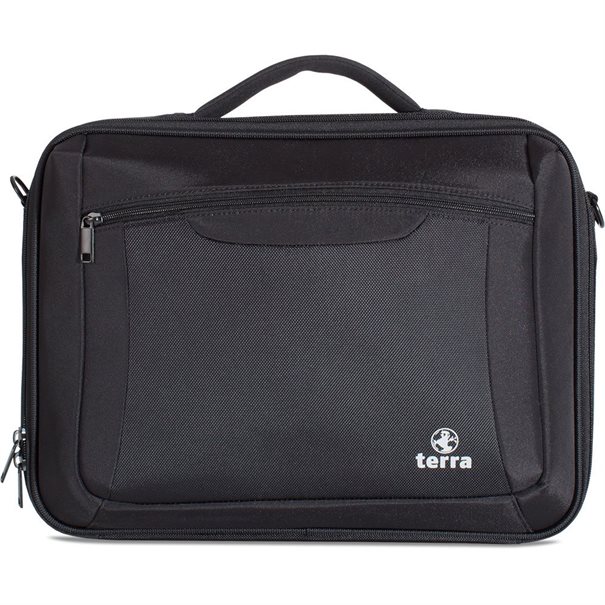 TERRA PRO813 Notebook-Tasche mit hartem Rahmen und Komfortgriff für Laptops bis 14,1 Zoll, schwarz