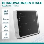 Ajax EN54 FireHub Jeweller Weiß – EN54-zertifizierte Brandwarnzentrale mit bis zu 200 Geräten und 1,7 km Funkreichweite