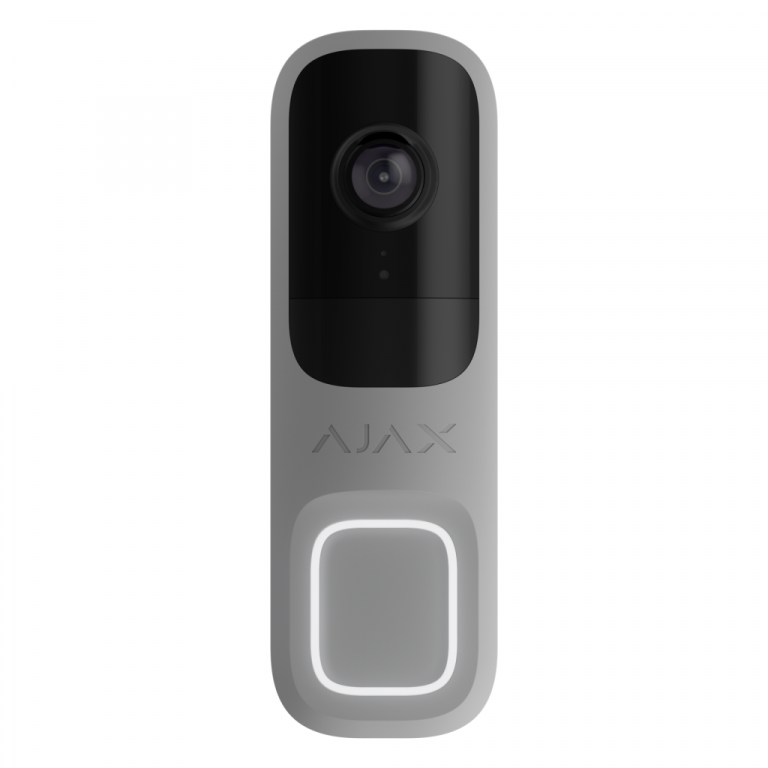 Ajax DoorBell grey EU – intelligente Türklingel mit Full-HD-Kamera und AI-Bewegungserkennung