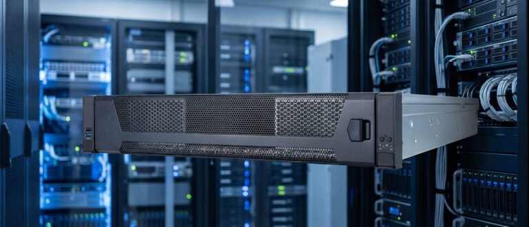 High-End-SQL-Server im 2U-Rack als Symbolbild für den TERRA SERVER 7220 G5 in einer Mittelstands-IT