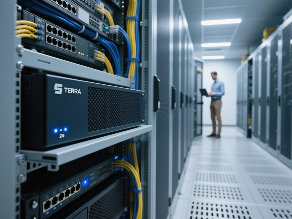 TERRA SERVER 7220 G5 SQL-Edition als 2U-Rack-Server im Rechenzentrum eines mittelständischen Unternehmens