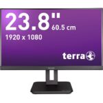 TERRA 2448W PV V4 24 Zoll Gaming Monitor Frontansicht mit rahmenlosem Design und Pivot-Funktion