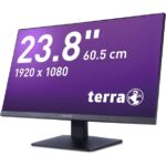 TERRA 2448W V4 Monitor Seitenansicht mit schlankem Profil und Fuß