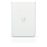 Ubiquiti UniFi U6-IW In-Wall Access Point Frontansicht mit weißem Aluminium-Gehäuse