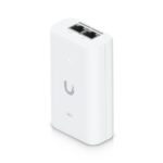 Ubiquiti PoE++ Adapter 60W Frontansicht mit weißem Gehäuse und LED-Statusanzeige