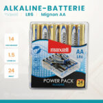 Maxell Alkaline LR6 Mignon AA Batterie | 24er Box