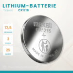 Maxell CR1216 Lithium Knopfzelle in der 10er Box