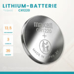 Maxell CR1220 Lithium Batterie im 1er Blister