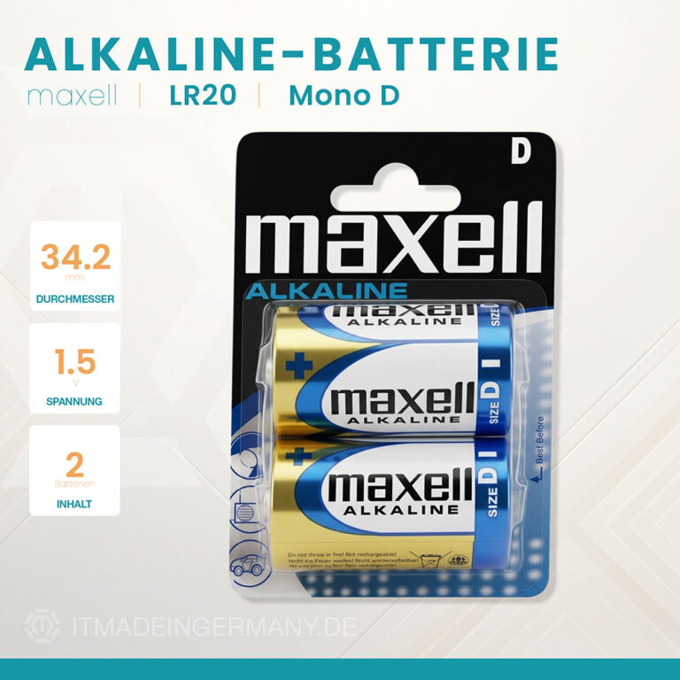 Maxell Alkaline D Batterie 2er Pack