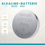 MAXELL Alkaline LR54 LR1130 Knopfzelle im 10er Blister