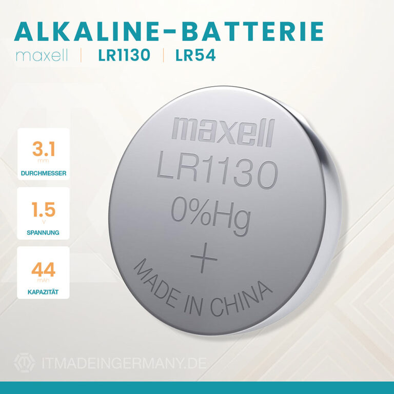 MAXELL Alkaline LR54 LR1130 Knopfzelle im 10er Blister