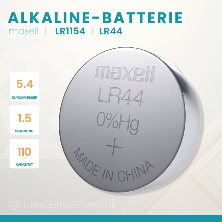 Maxell LR44 Knopfzelle im 10er Blister
