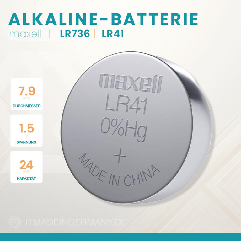 Maxell LR41 Knopfzelle im 10er Blister