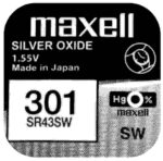 Maxell 301 SR43SW Knopfzelle 0 Prozent Quecksilber