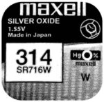 Maxell 314 SR716W Knopfzelle 0 Prozent Quecksilber