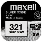 Maxell 321 SR616SW Knopfzelle 0 Prozent Quecksilber