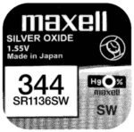 Maxell 344 SR1136SW Knopfzelle 0 Prozent Quecksilber