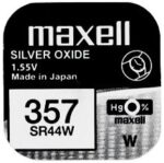 Maxell 357 SR44W Knopfzelle 0 Prozent Quecksilber