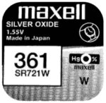 Maxell 361 SR721W Knopfzelle 0 Prozent Quecksilber