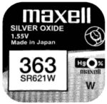 Maxell 363 SR621W High Drain Knopfzelle 0 Prozent Quecksilber