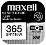Maxell 365 SR1116W Knopfzelle 0 Prozent Quecksilber