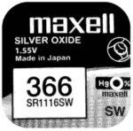 Maxell 366 SR1116SW Knopfzelle 0 Prozent Quecksilber