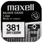 Maxell 381 SR1120SW Knopfzelle 0 Prozent Quecksilber