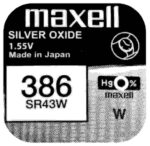 Maxell 386 SR43W Knopfzelle 0 Prozent Quecksilber