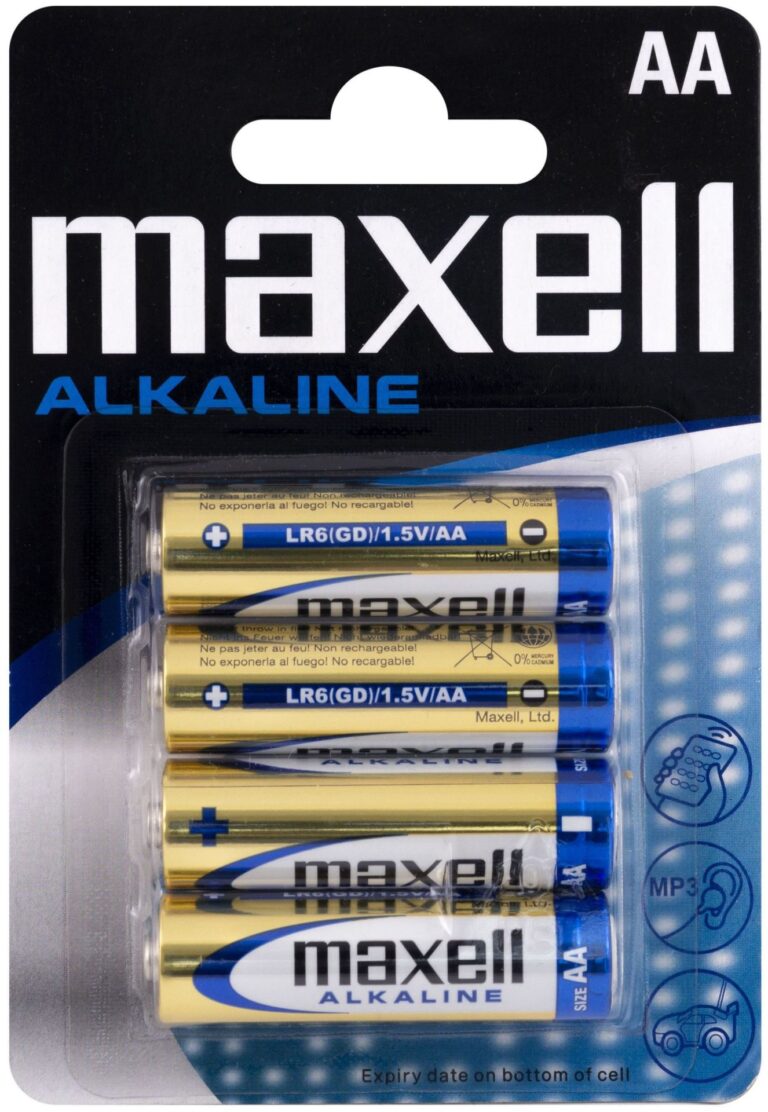Maxell LR6 Alkaline AA Batterie im 4er Blister