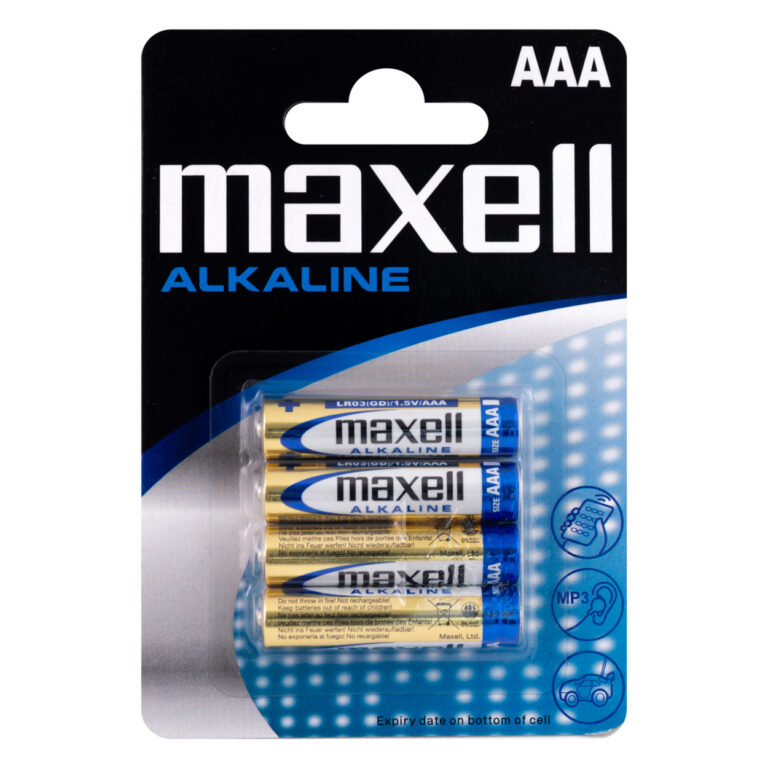 Maxell LR03 Alkaline AAA Batterie im 4er Blister