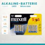 Maxell Alkaline LR03 Micro AAA Batterie | 10er Blister