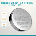 Maxell 337 Knopfzelle SR416SW Silberoxid Batterie 1,55 V