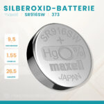 Maxell 373 Knopfzelle SR916SW Silberoxid Batterie 1,55 V
