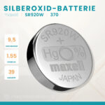 Maxell 370 Knopfzelle SR920W Silberoxid Batterie 1,55 V
