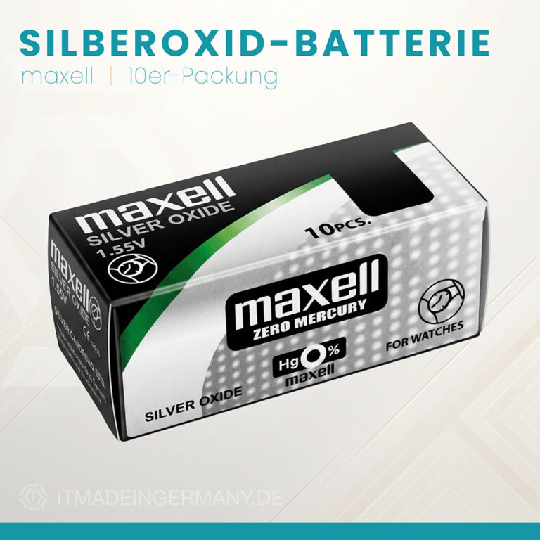 Maxell Knopfzelle Silberoxid Batterie, Uhrenbatterie